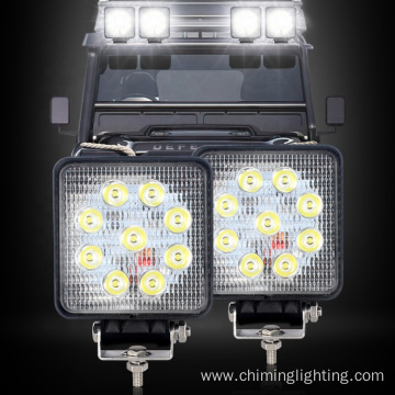 4.5" square flood spot work light offroad truck